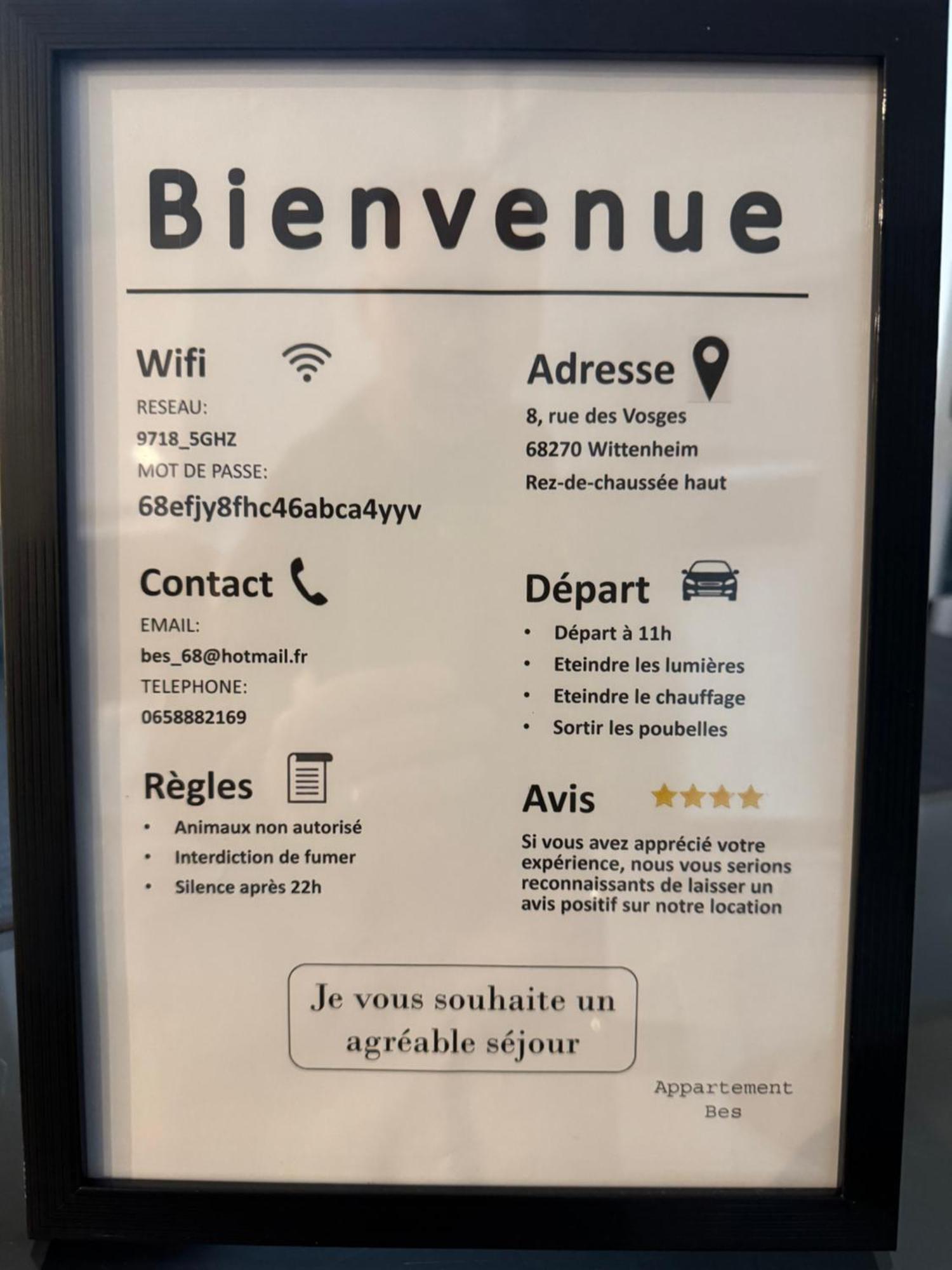 Appartement Bes,, Chaleureux Et Confortable Avec Entree Independante Wittenheim Exteriér fotografie
